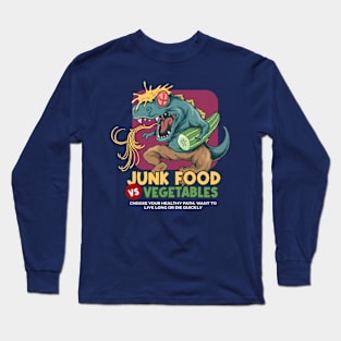 junkfood vs vegetables Long Sleeve T-Shirt
